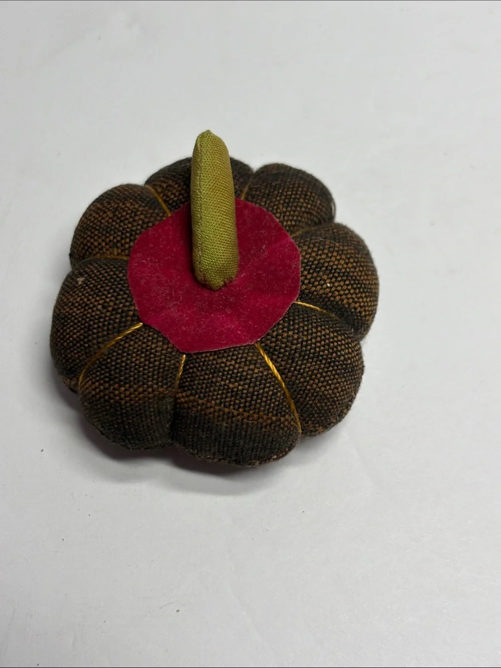 Sewing Kit Set with Brown Pumpkin Pincushion